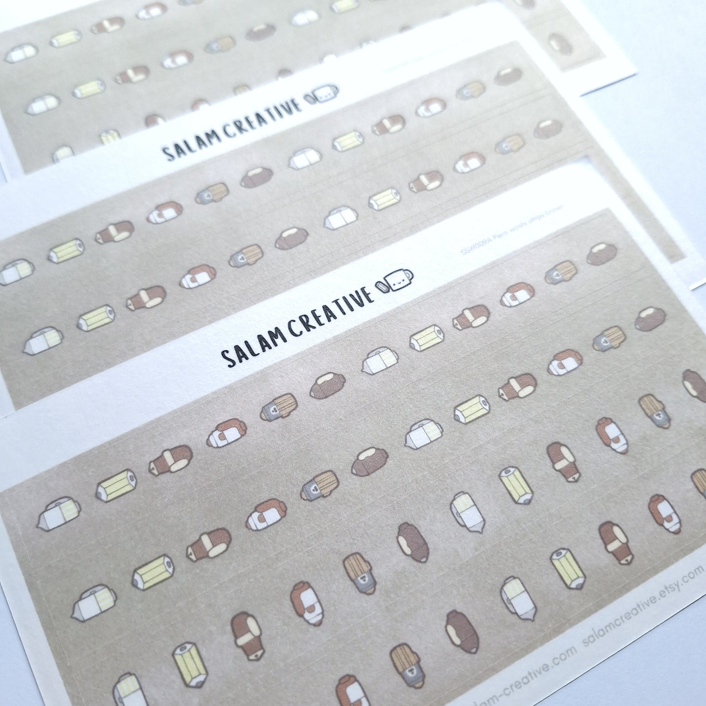 Pens washi strips