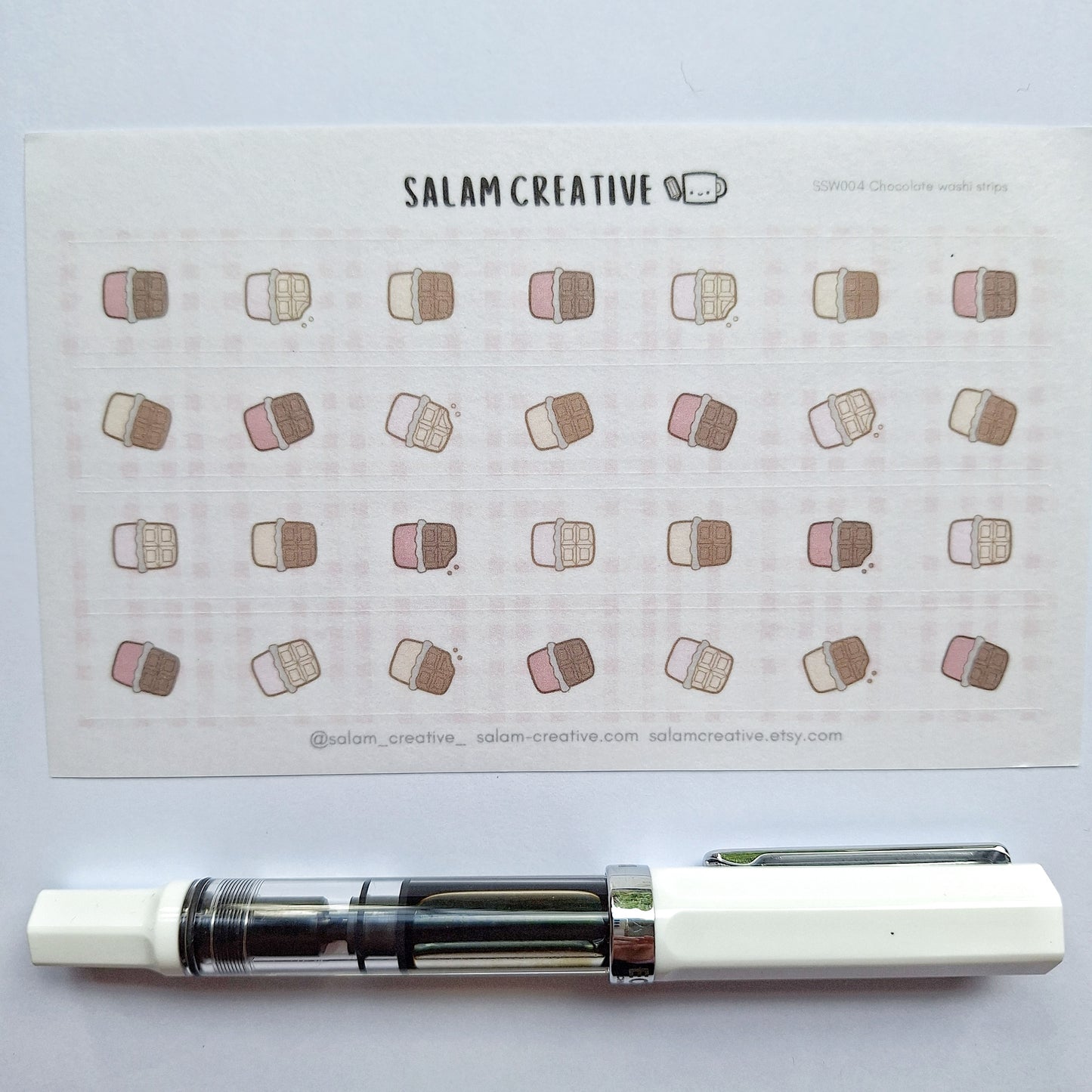 Chocolate washi strips