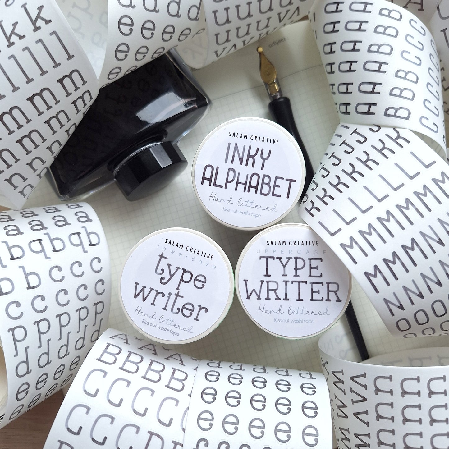 Alphabet washi tapes
