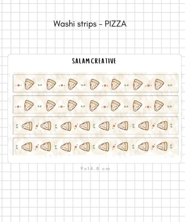 Pizza washi strips