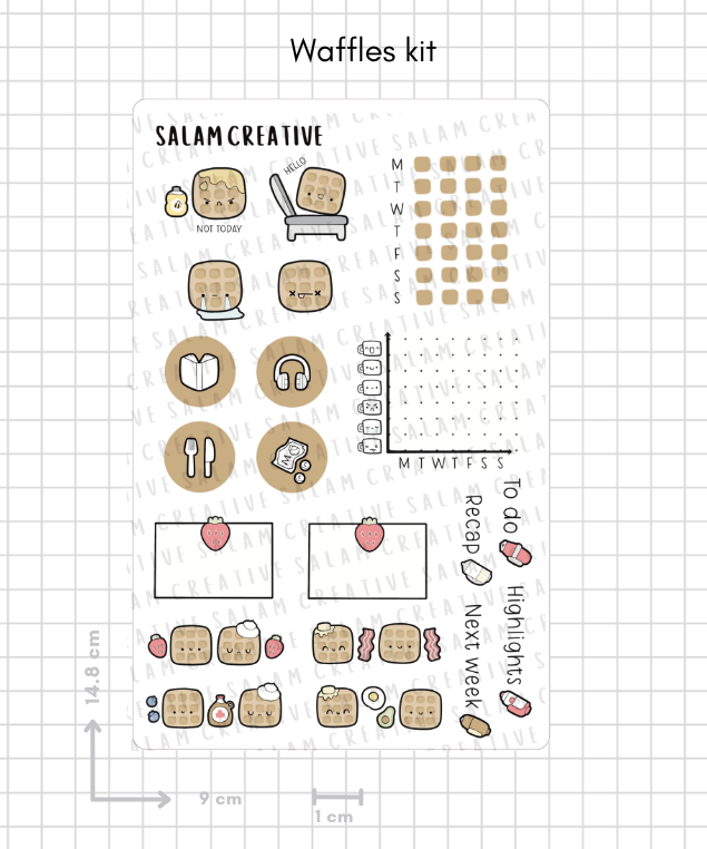 Waffles sticker kit