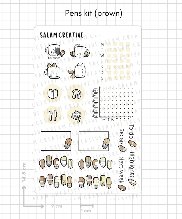 Pens kit (Brown)