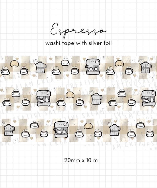 ESPRESSO & TEA TIME washi tapes