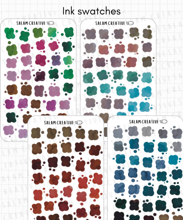 Ink swatches washi stickers