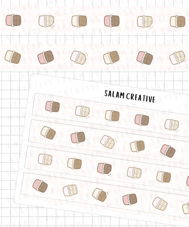 Chocolate washi strips