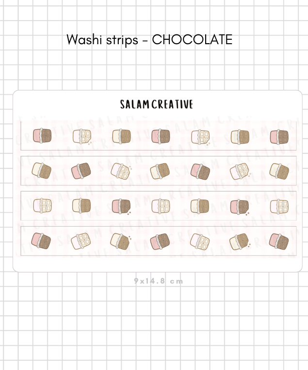 Chocolate washi strips
