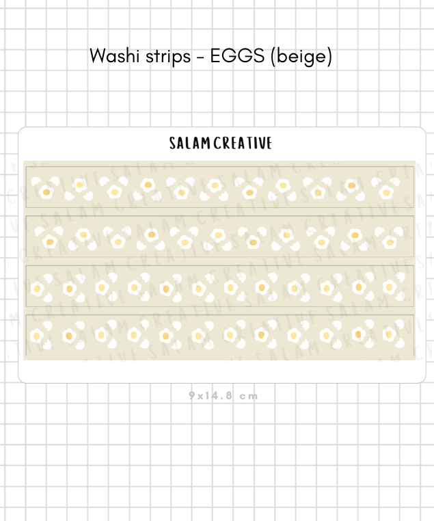 Eggs washi strips