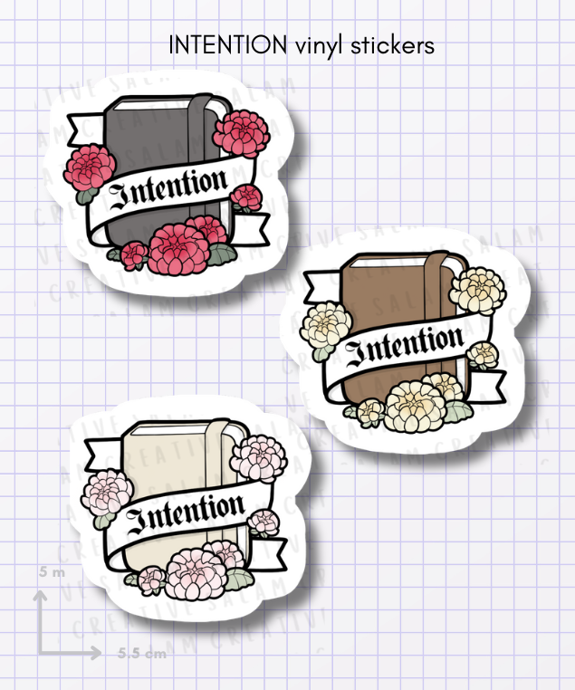 Intention DIE CUT stickers
