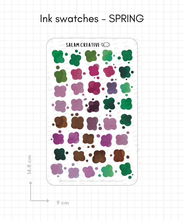 Ink swatches washi stickers