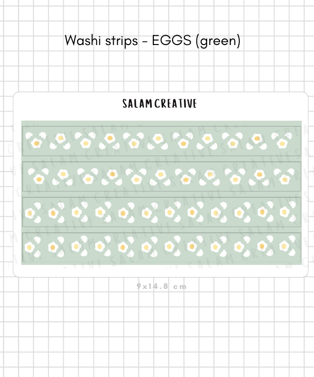 Eggs washi strips