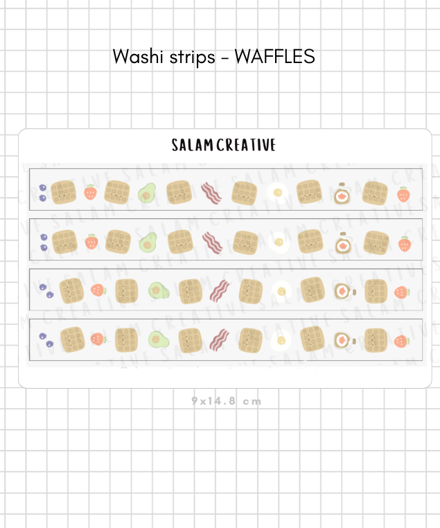Waffles washi strips