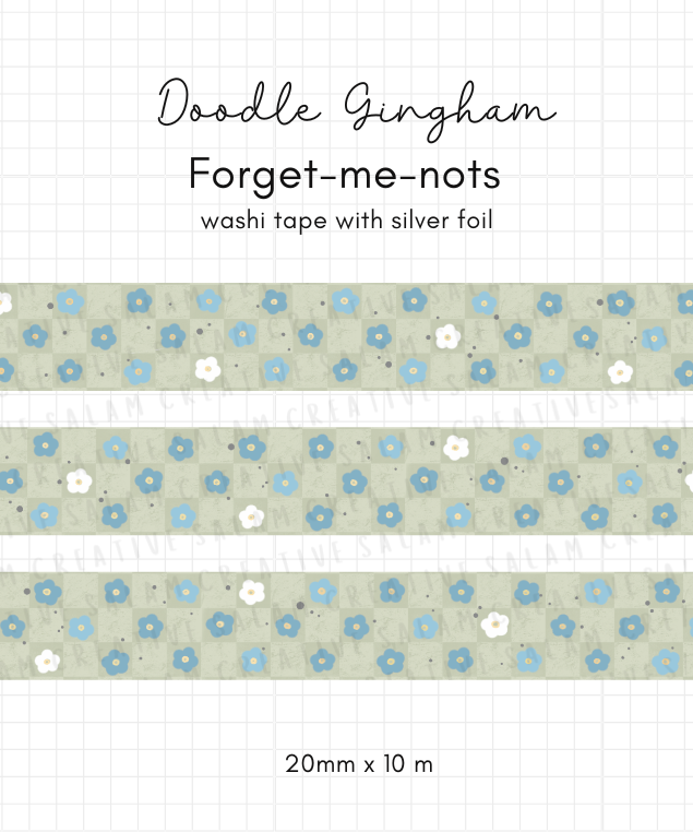 DOODLE GINGHAM washi tapes