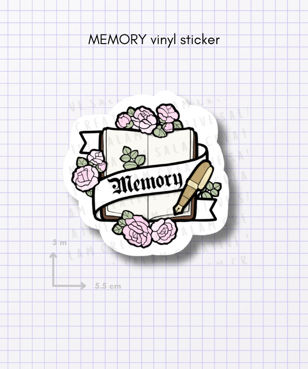 Memory DIE CUT sticker