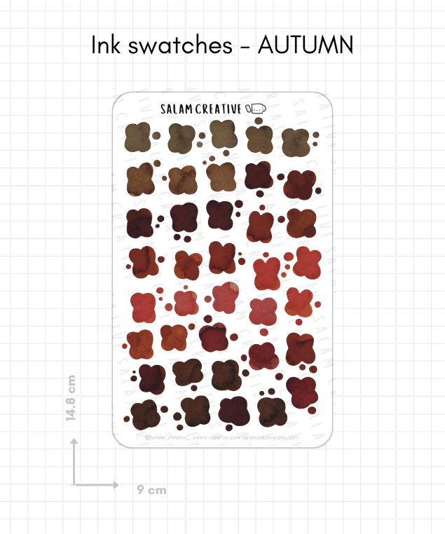 Ink swatches washi stickers