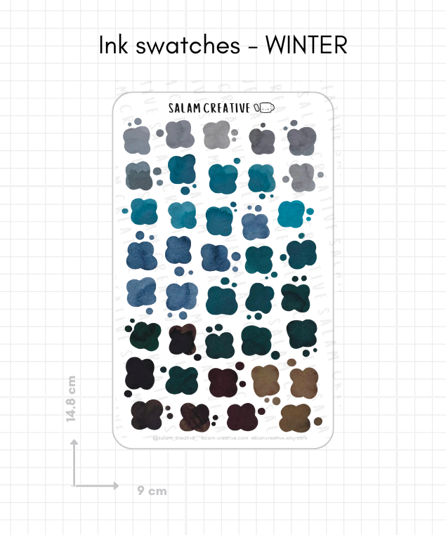 Ink swatches washi stickers
