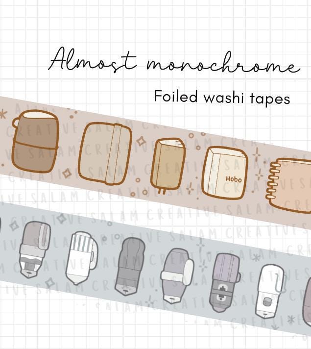 ALMOST MONOCHROME washi tapes