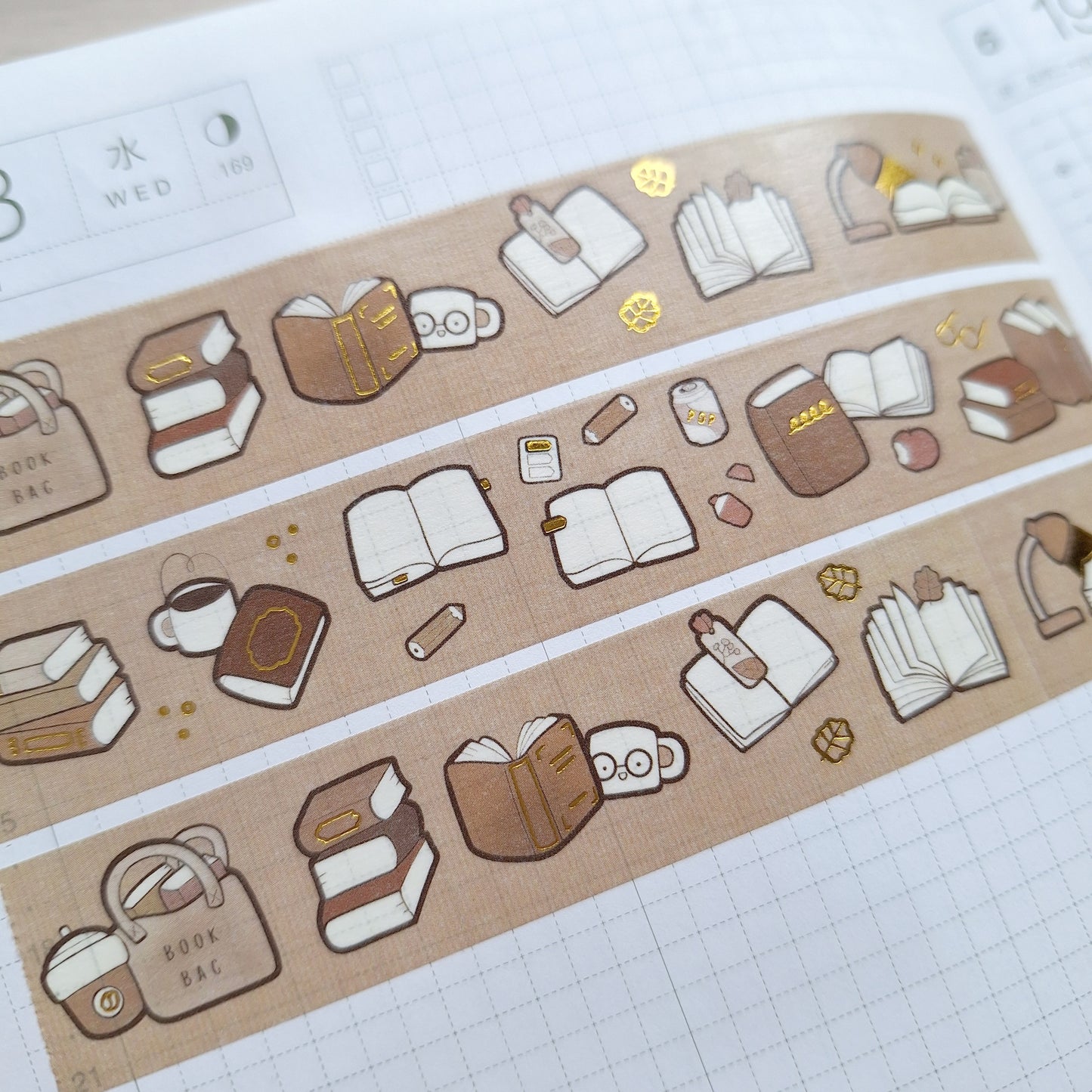 BOOKWORM SEPIA washi tape