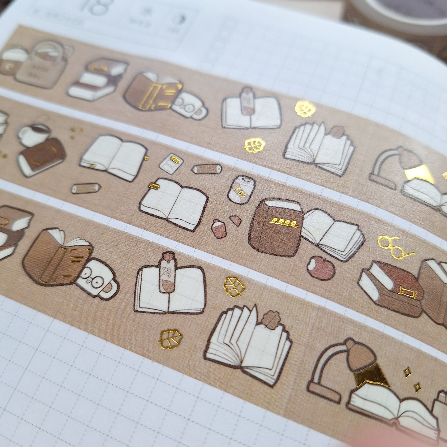 BOOKWORM SEPIA washi tape