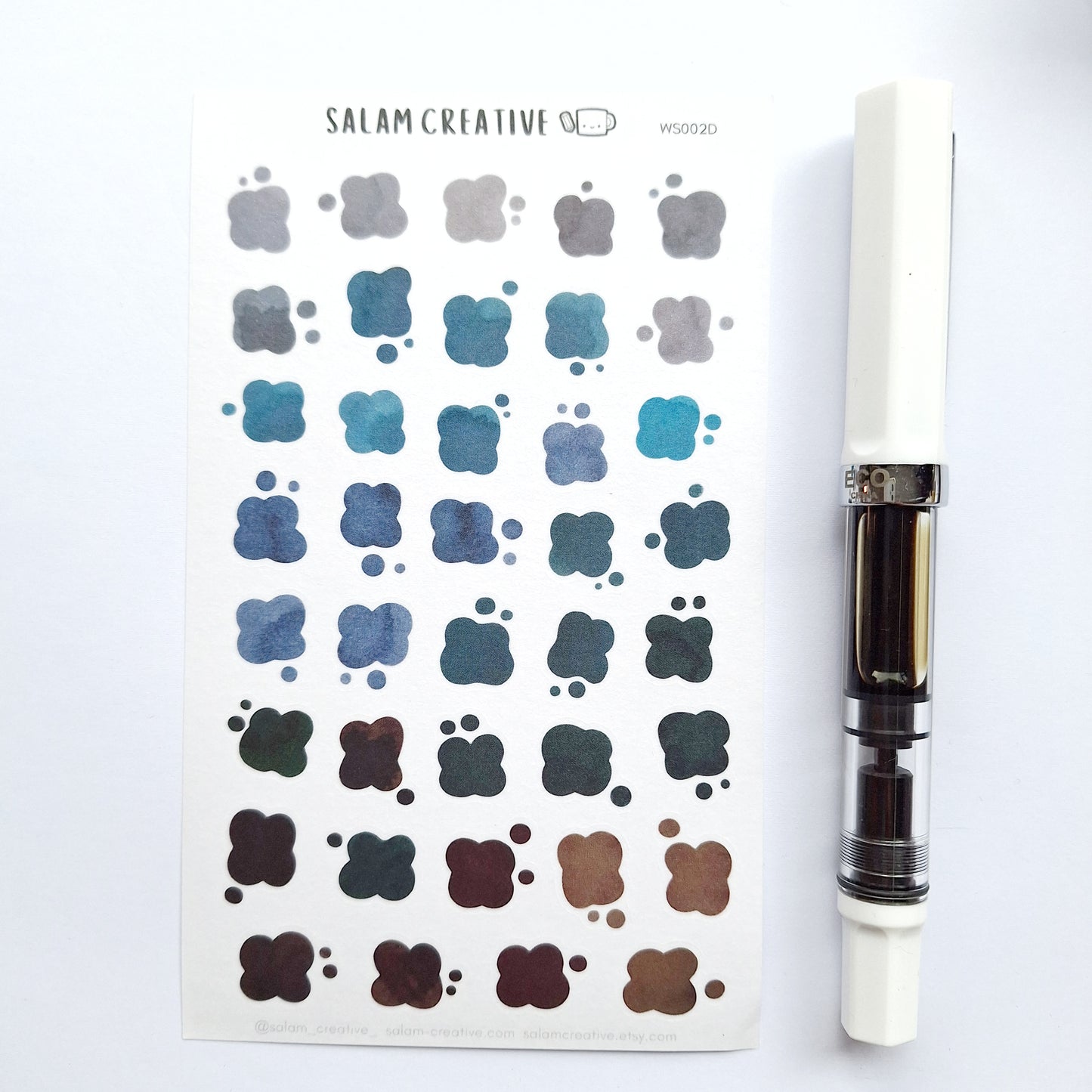 Ink swatches washi stickers