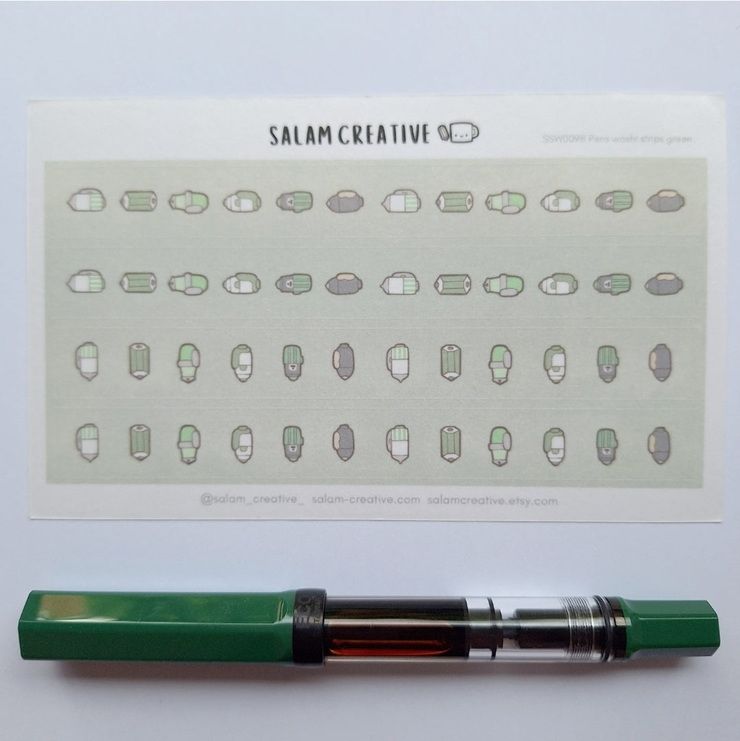 Pens washi strips