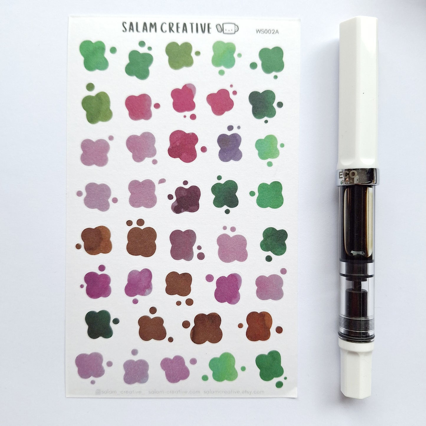 Ink swatches washi stickers
