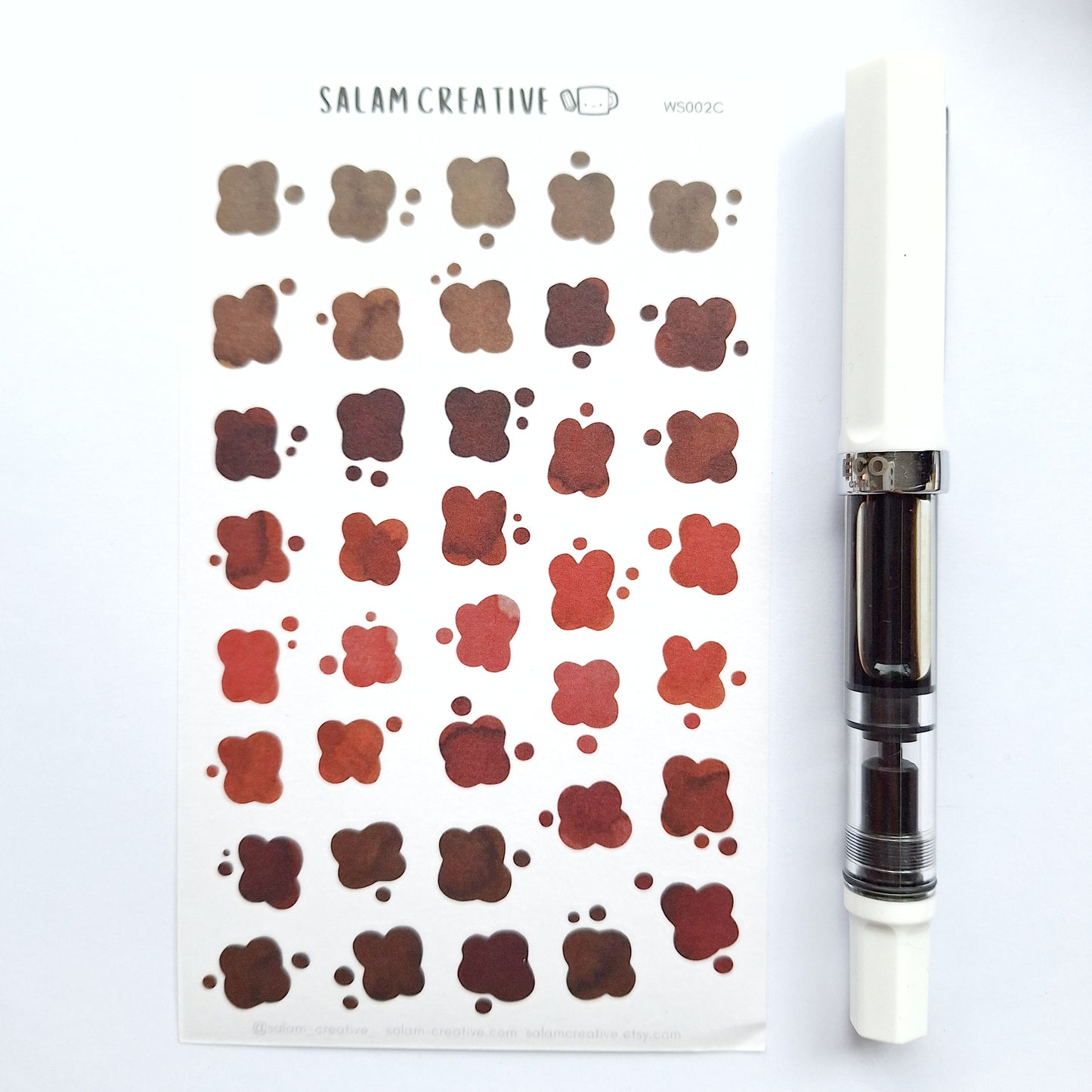 Ink swatches washi stickers