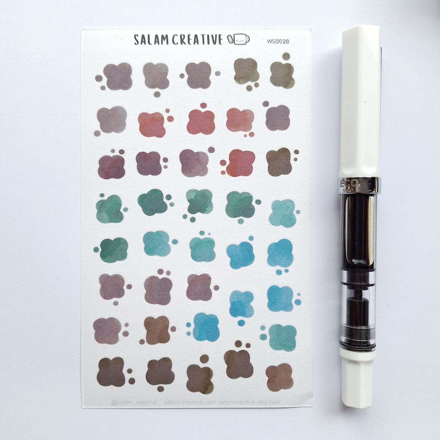 Ink swatches washi stickers