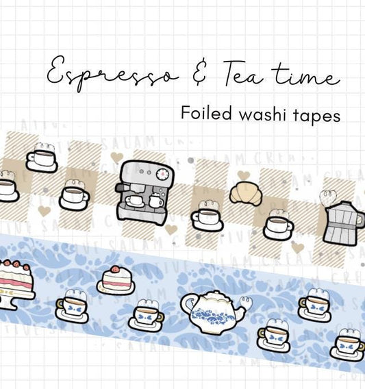 ESPRESSO & TEA TIME washi tapes