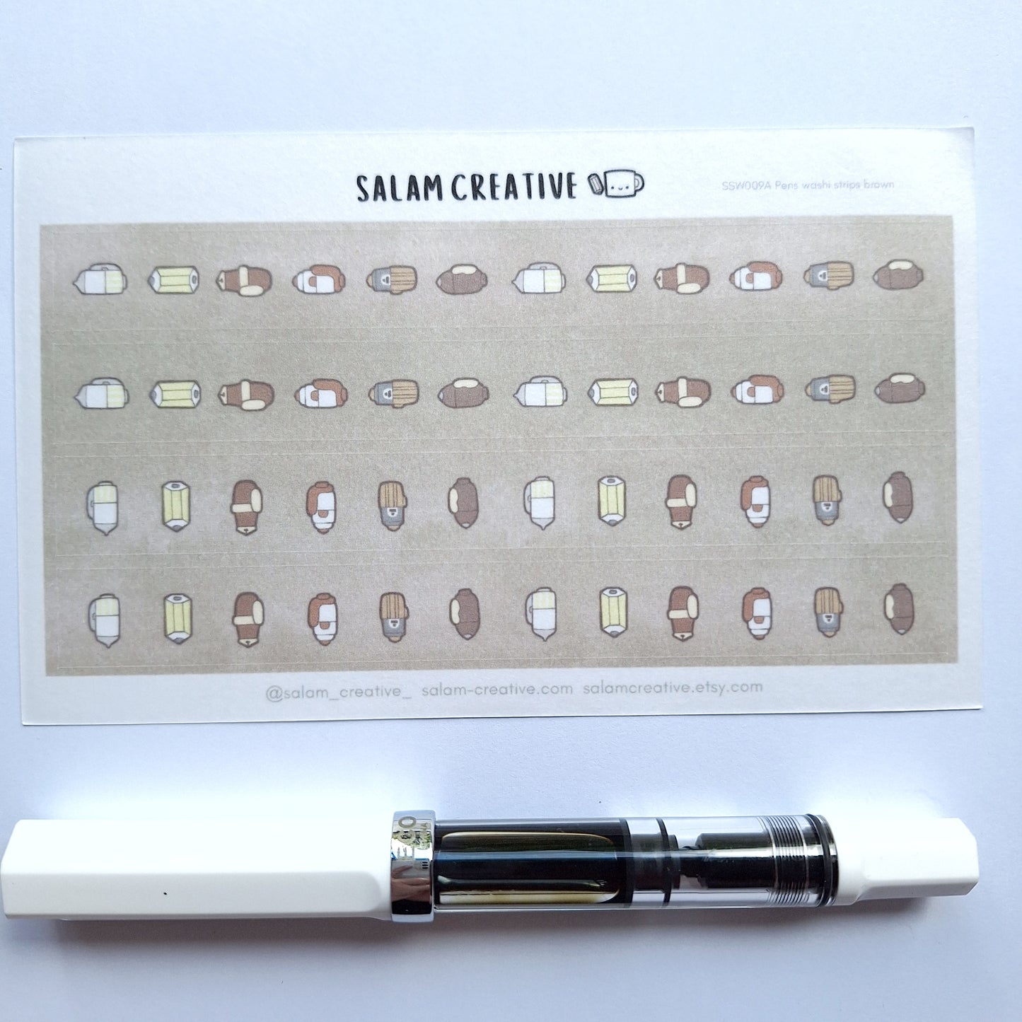 Pens washi strips