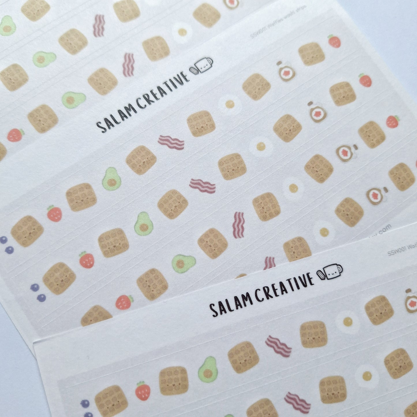 Waffles washi strips
