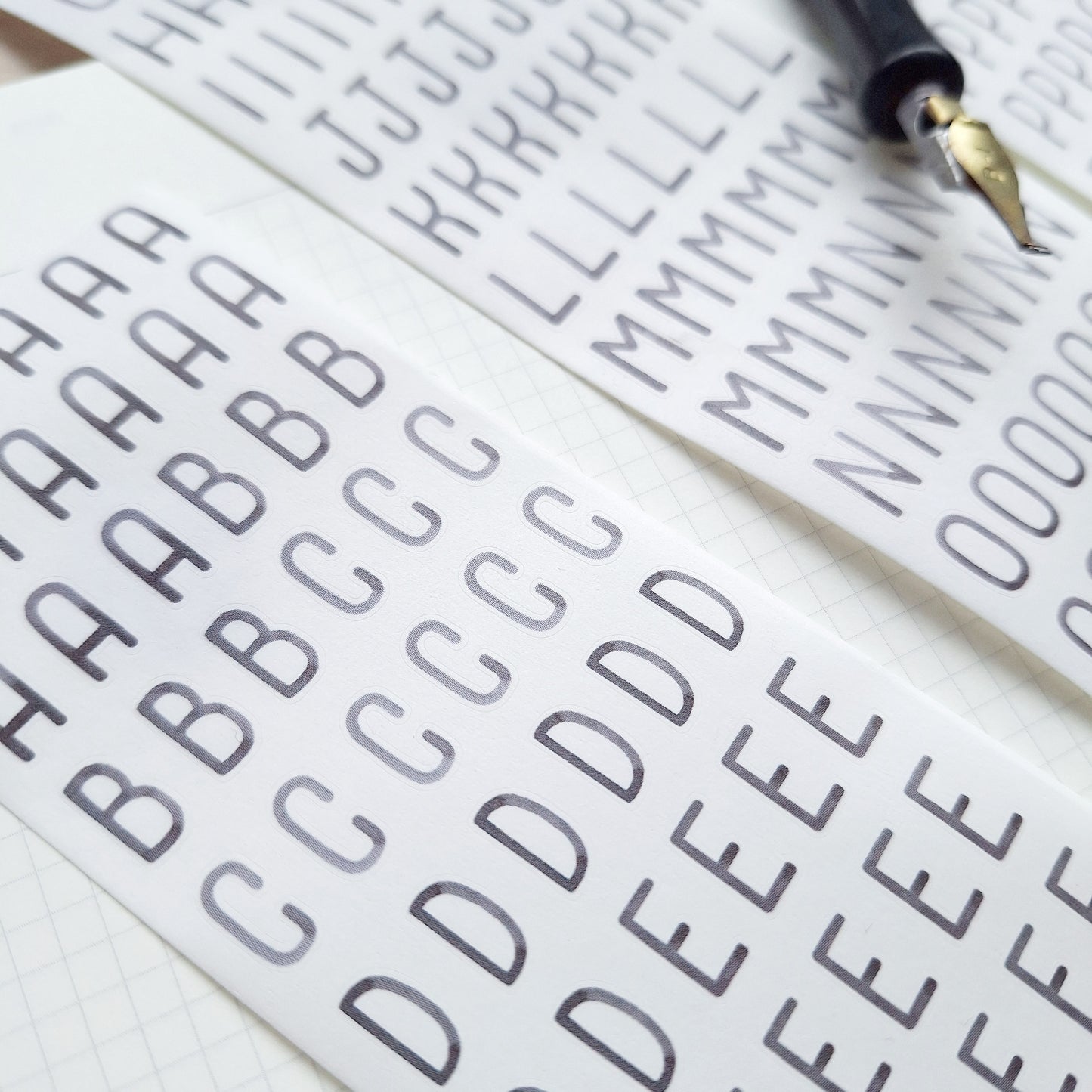 Alphabet washi tapes