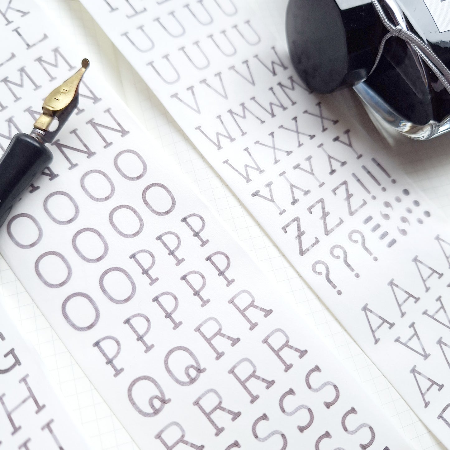 Alphabet washi tapes