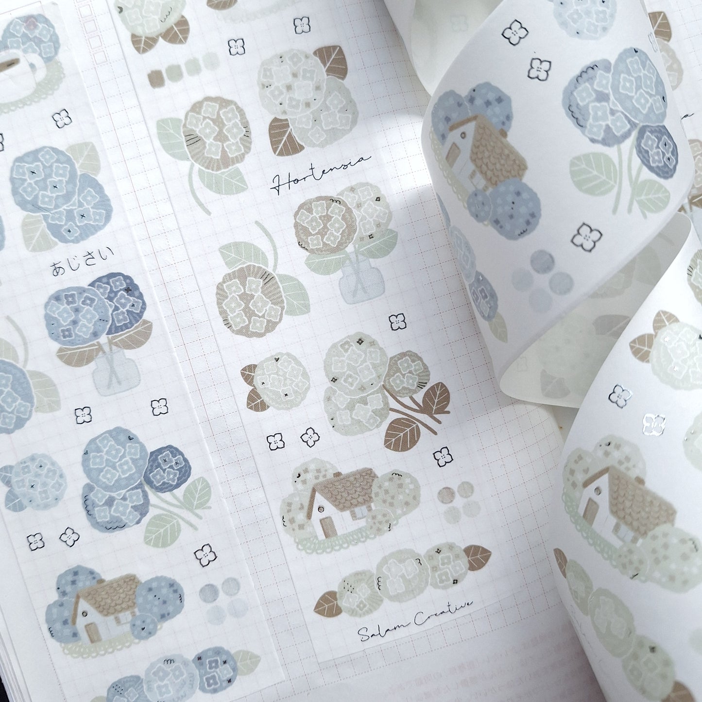 Hydrangeas washi tape