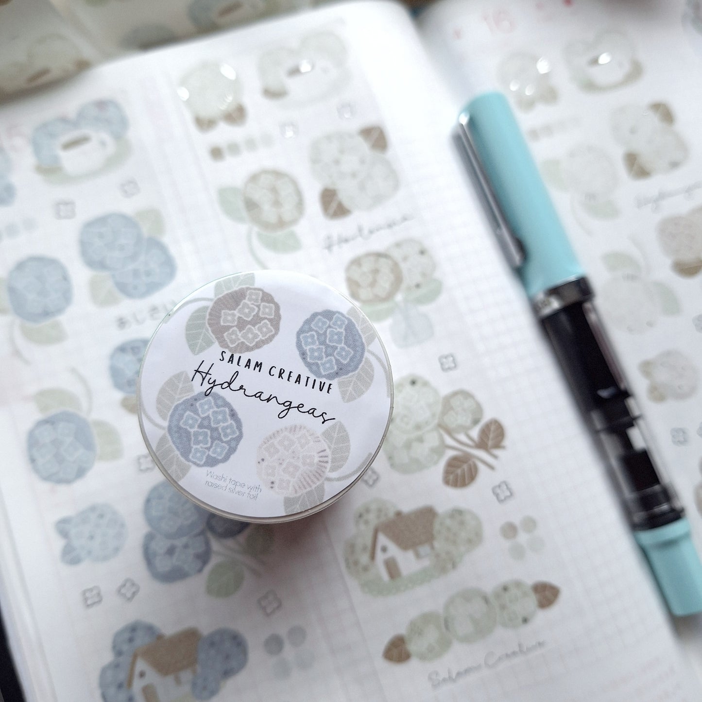 Hydrangeas washi tape