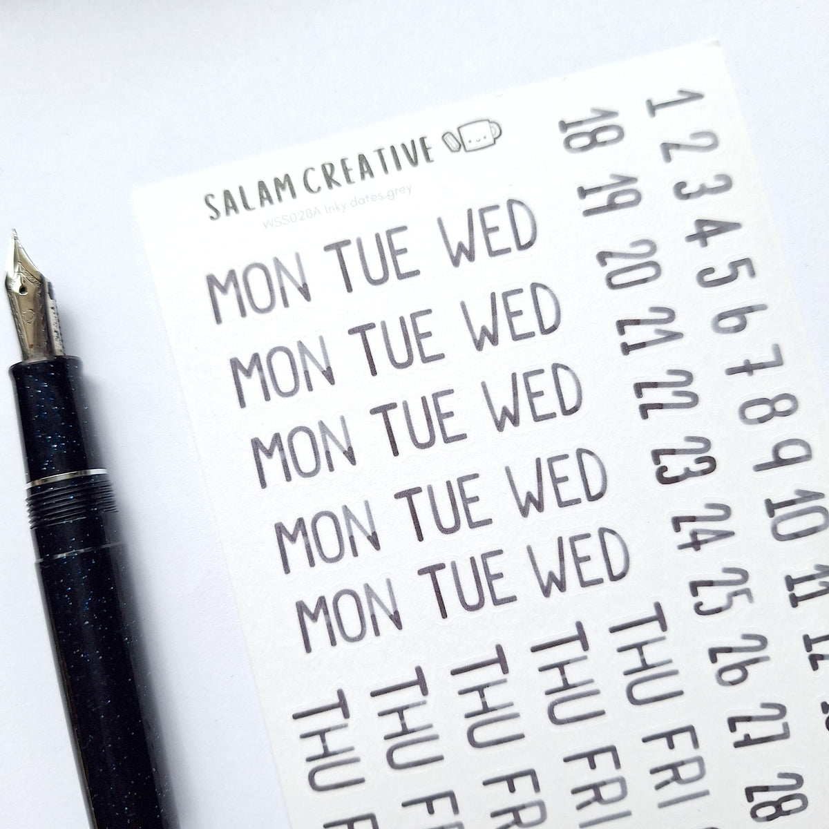 Inky dates sticker sheet
