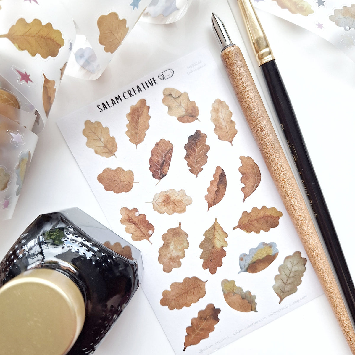 Oak leaves sticker sheet