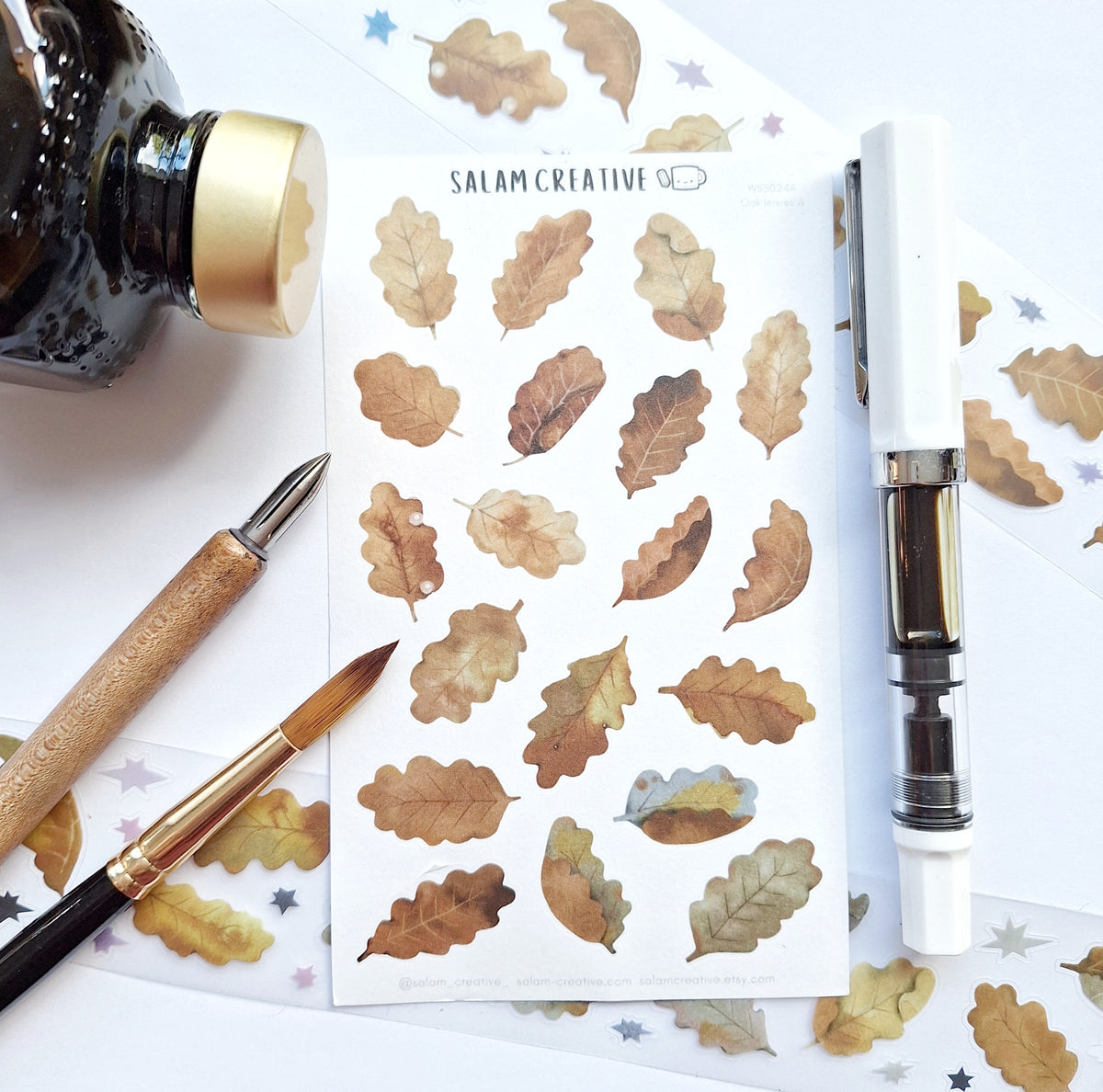 Oak leaves sticker sheet