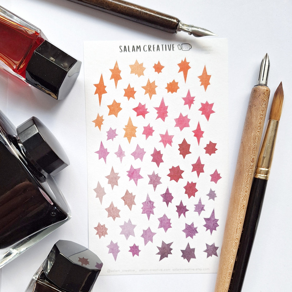 Wonky stars sticker sheets