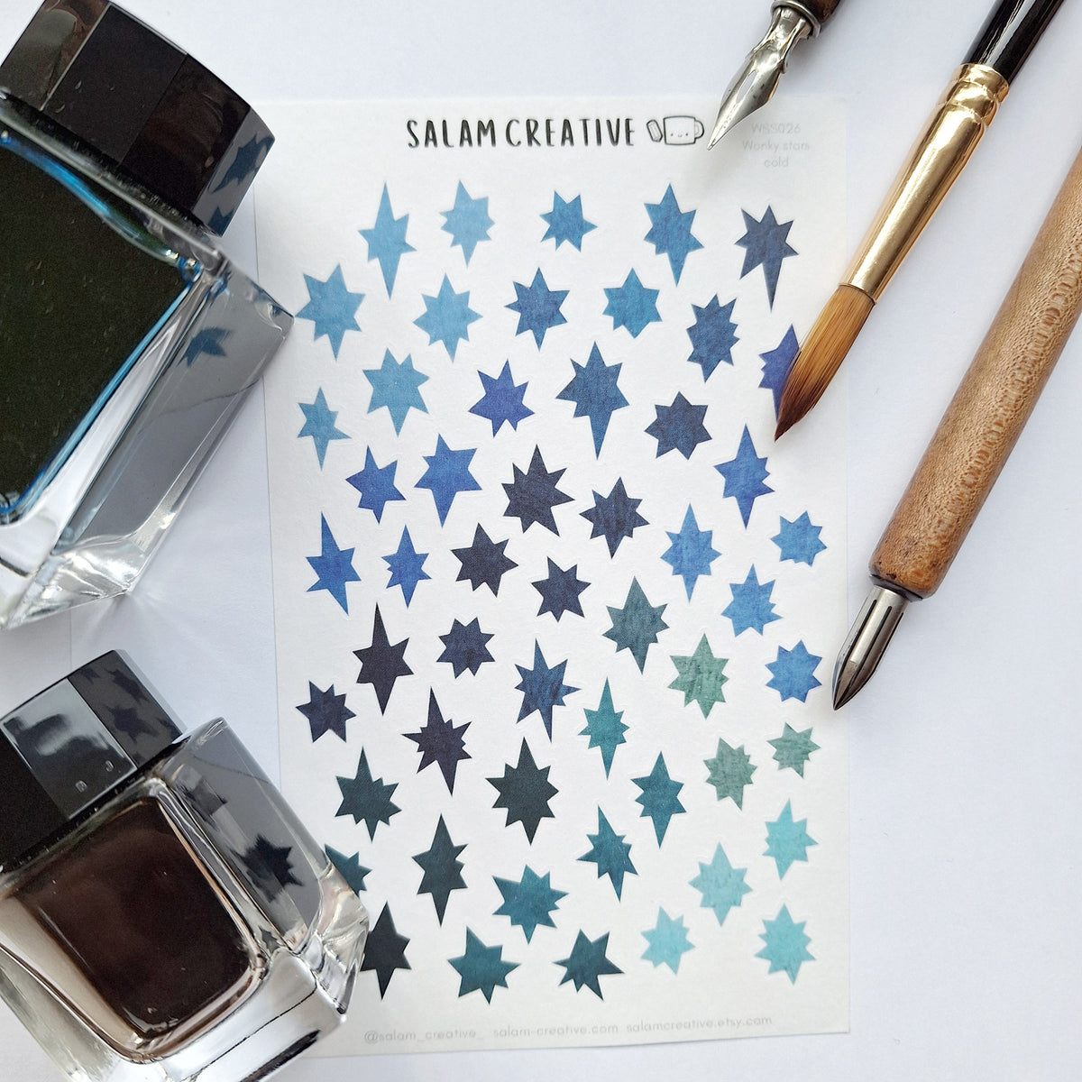 Wonky stars sticker sheets