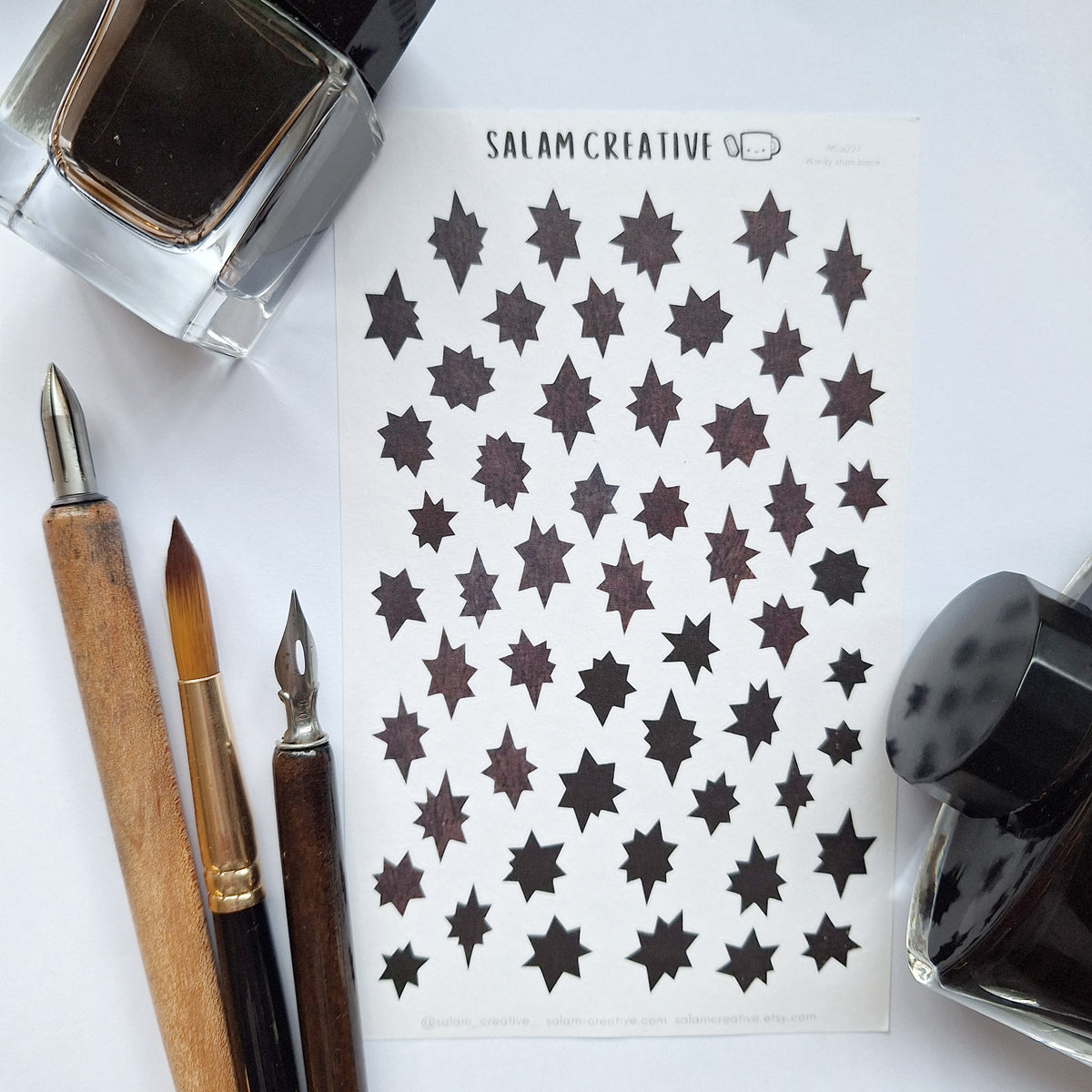 Wonky stars sticker sheets