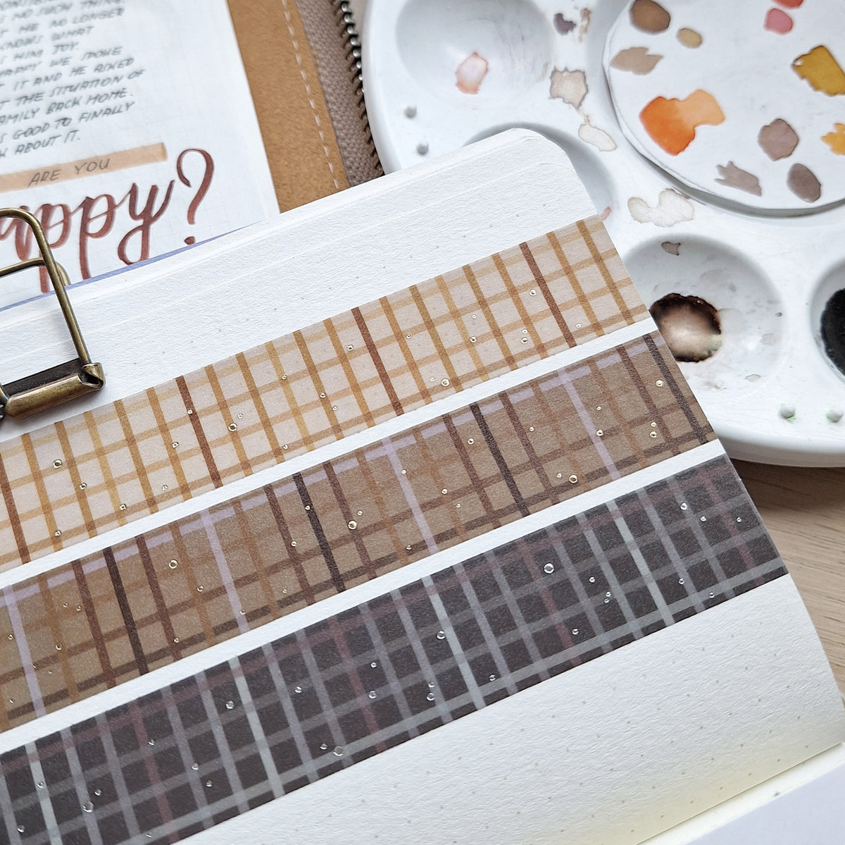 WARM PLAID washi tapes