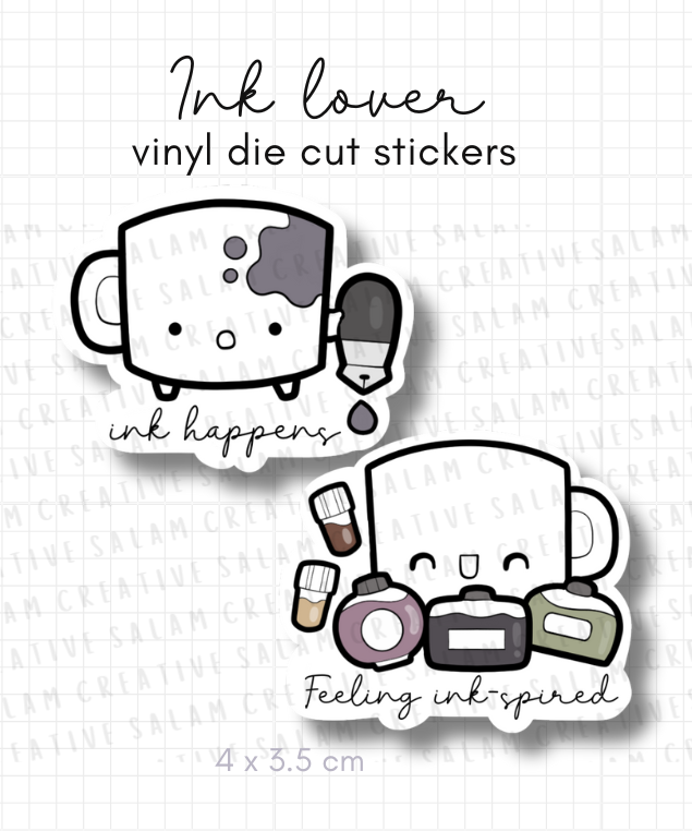 INK LOVER waterproof stickers
