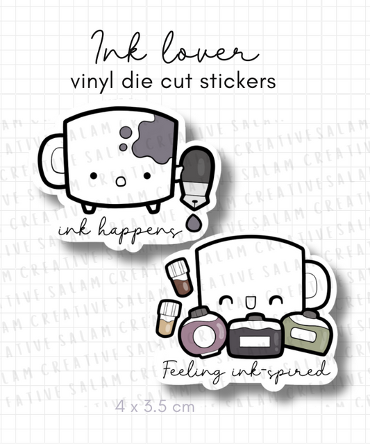 INK LOVER waterproof stickers