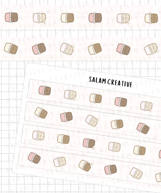 Chocolate washi strips
