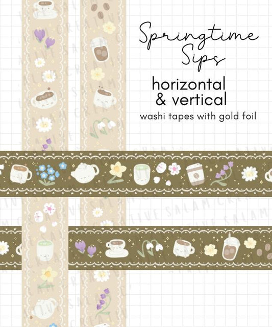 SPRINGTIME SIPS washi tapes