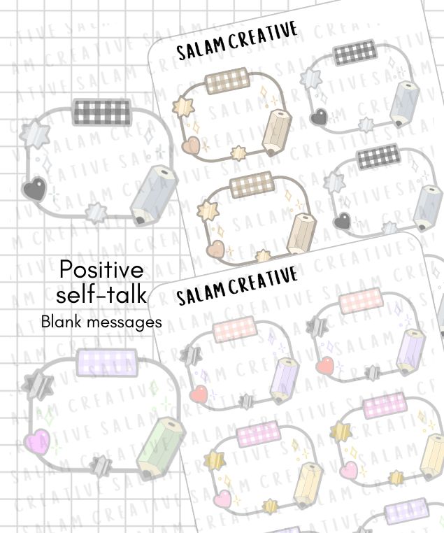 Positive self-talk blank messages
