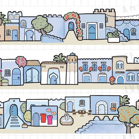 THE BLUE CITY washi tape