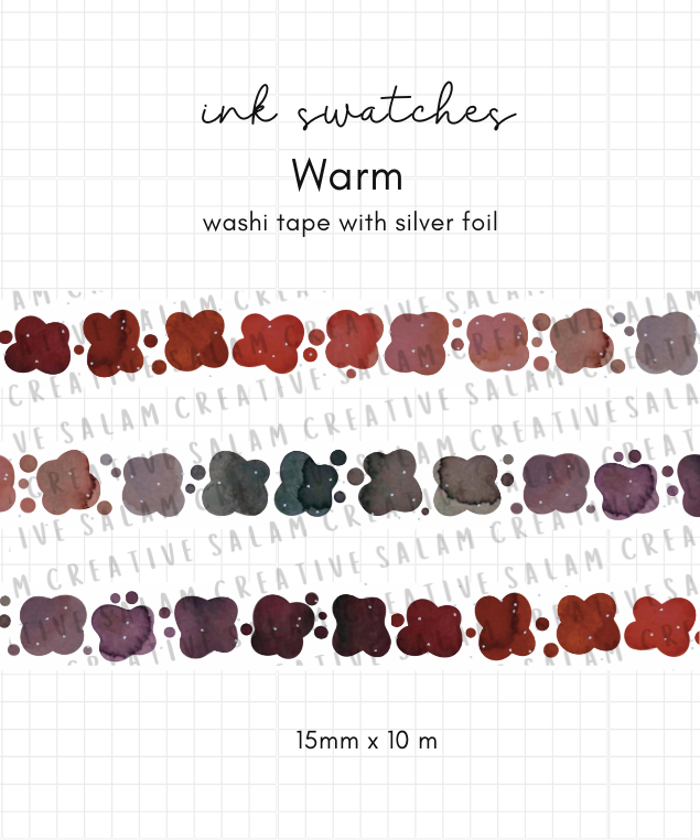 INK SWATCHES washi tapes