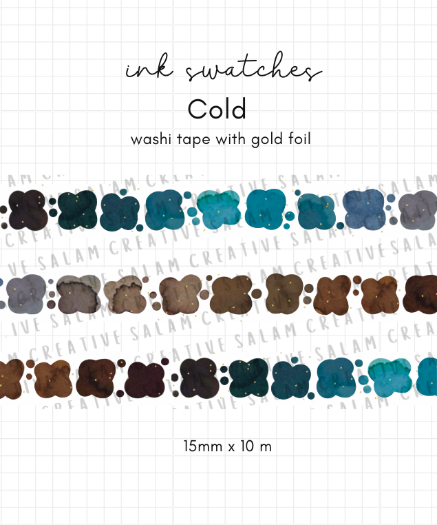 INK SWATCHES washi tapes