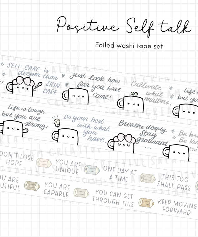 POSITIVE SELF TALK washi tape set